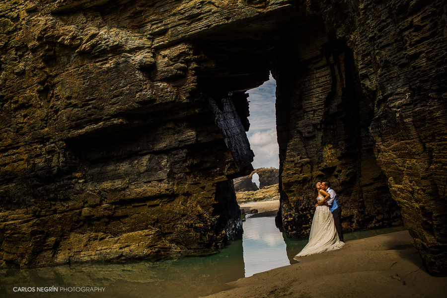 N+H Reportajes de post boda en Praias, fotógrafo de bodas documentales y sin posados en A Coruña, Carlos Negrín Photography