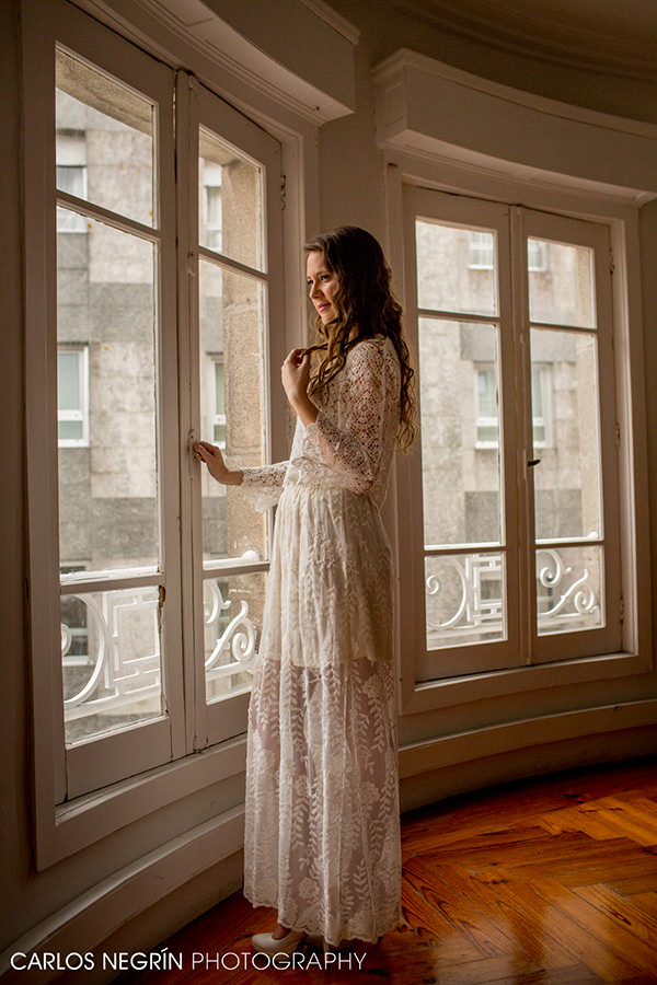 retrato de novia con luz natural, Carlos Negrín photographer