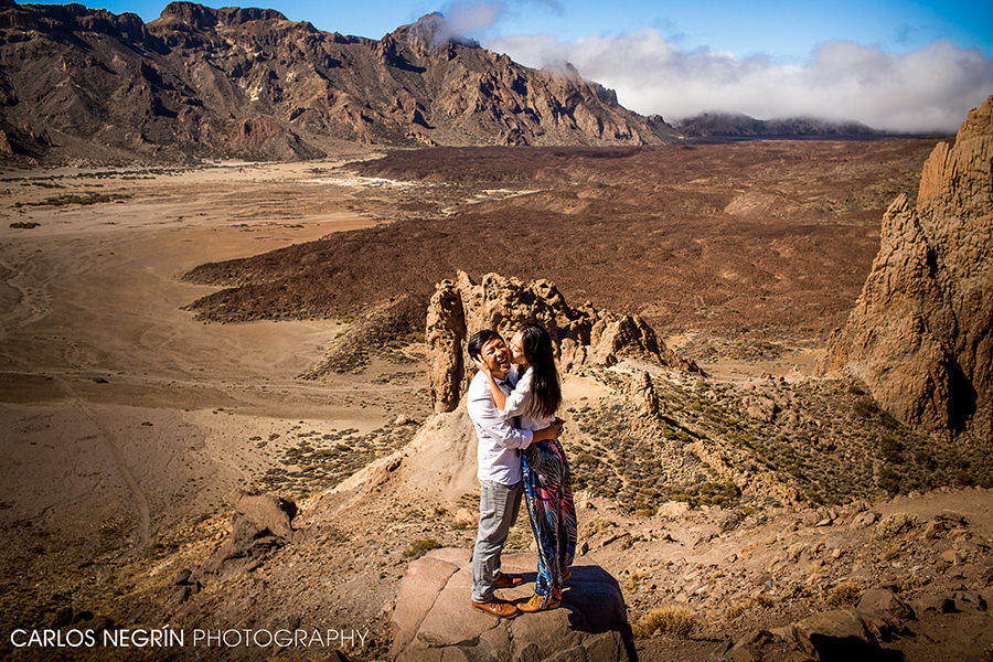 pre boda en el parque nacional del teide